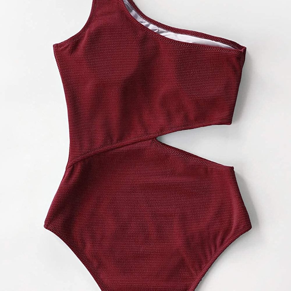 Women's Candy Rain One Shoulder One-Piece Swimsuit - Picture 3 of 5